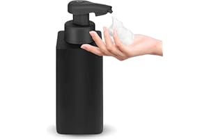 Phneems Automatyczny elektryczny dozownik mydła, czujnik z czujnikiem, dozownik mydła, automatyczny dozownik pianki, automatyczny dozownik piany do łazienki, kuchni, biura, czarny