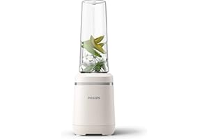 VERSUNI PHILIPS Eco Conscious Edition 5000 Series Blender, 0.6L, Bio-based Plastics, ProBlend Technology, HomeID Recipes App, Detachable Blade, Tritan Tumbler, Easy to Use, Silk White Matte (HR2500/00)