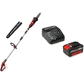 Einhell GE-LC 18 Li T - Solo, Ak&uuml;l&uuml; Y&uuml;ksek Dal Budama ve Einhell 18V 4,0 Ah PXC Starter Kit (Başlangı&ccedil; Seti)