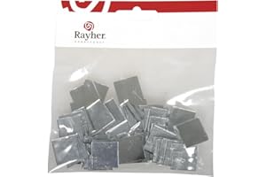 Rayher Spiegelmosaik, selbstklebend, 2 x 2 cm, Beutel 50 Stück, Mosaiksteine Spiegel, Mosaiksteine zum Basteln, aus Glas, auch zum Verfugen geeignet,14547606, Silberfarben