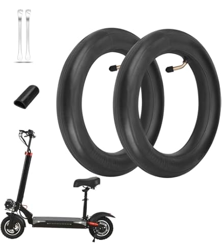 Chambre à Air Scooter 10x2.50 Pouces - Valve Coudée 90°, Caoutchouc Renforcé