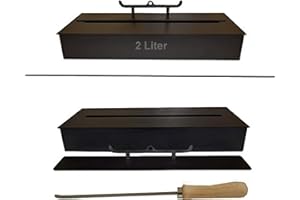 KAMINBAU MIERZWA Brûleur d'éthanol pour gel et l'éthanol cheminées noires - Choisissez de 1/2/3/4/5 litres (2 Litres)