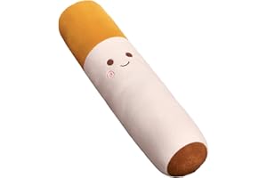 CHAMPRACER Kreatives Rauchen zylindrisches Schlafkissen , Neuheit Zigarette Kissen Nicht Rauchen plüschtier, Zigarettenkissen Plüschtiere ,zylindrischen Sofa Dekoration ,Hause Auto verwenden (45 cm,Braun)