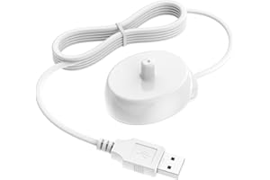BENSN USB Electric Toothbrush Charger Compatible with Braun Oral-B Pro 3 3500 Pro 2 2500 Pro 1 650 Smart 6 iO3 iO4 iO5 iO6 Kids Vitality Genius X Type 3757 Charging Base, USB Charging Adapter