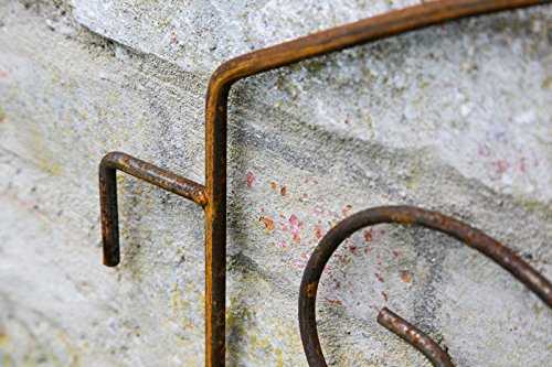 Beetzaun 71x 64cm Beetbegrenzer Rankgitter verlängerbar Rost Metall - 5