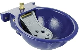 MEC Abbeveratoio automatico a pressione in ghisa con tazza larga da fissare su tubo o a parete con sistema di bloccaggio della linguetta.VA00063