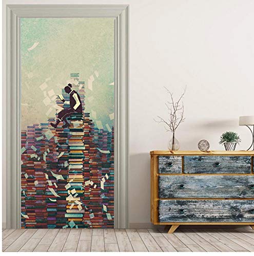 PANDABOOM Sedile per Libri Adesivi Murale per Auto Adesivi per Porte Decalcomanie per La Casa 90X200Cm