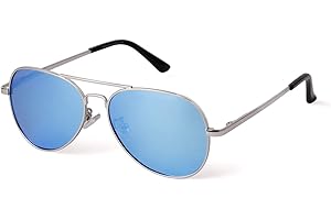 ADEWU Lunettes de soleil pour enfant - Unisexe - Polarisées - Rétro - Protection UV - Pour filles et garçons (parents + enfants)