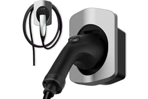 LOTHID Cavo di Carica Tipo 2 Supporto da Muro per EVSE IEC 62196-2 Plug Cavo di Ricarica del Veicolo Elettrico Wallbox (argento)