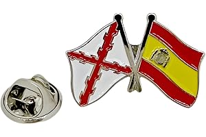 Gemelolandia | | Pin de Solapa Bandera Cruz de Borgoña y España | Pines Originales Para Regalar | Para las Camisas, la Ropa o para tu Mochila | Detalles Divertidos