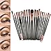 e2buyshop® Christmas 20pcs Coffee Pro Cosmetic Makeup Brushes Set - Eyeshadow Mascara Lip Brush