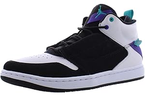Jordan Mens Fadeaway Leather High Top Basketball Shoes