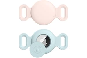 OUMIDA AirTag Cane & Gatti Collare per Apple, Porta Air Tag Animale Cover Protettiva GPS Tracking Finder Accessories Anti-perso Custodia Impermeabile (Rosa+verde chiaro,Piccolo)