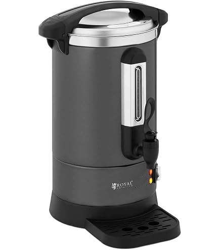 Royal Catering Cafetière Filtre Pro 14 L – Inox, 1500 W, 105 Tasses, Poignées Cool Touch, Grand Volume
