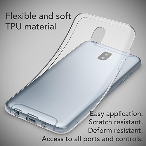 Samsung Galaxy J3 2017  EU-Model  Funda Carcasa de NALIA  Protectora Movil TPU Silicona Ultra-Fina Gel Transparente  Cubierta Goma Cover Case Clear para Samsung J3 2017  Designs Deer
