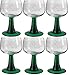 Produktbild Böckling 6 x Weinrömer Jagst 200 ml Geeicht Weinlaub mit grünem Fuß, Weinglas, Römergläser, Elsässer Wein Kristallglas