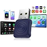 Carlinkit 2025 Kablosuz CarPlay & Android Ara&ccedil; Adapt&ouml;r&uuml;, Kablosuza Y&uuml;kseltilmiş Kablolu Bağlantı, USB-A/Type-C ile Tak ve &Ccedil;al