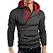 Produktbild Herren Kapuzenpullover, Kavitoz Männer Langarm Kapuzen Sweatshirt Hoodie Tops Mantel Winter Spring Outwear (L, Dunkelgrau)