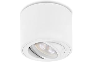 Sweet Led Faretto da incasso dimmerabile, bianco, piatto, in alluminio, da soffitto sostituibile, modulo da 5 W, orientabile, lampada da soffitto, rotondo, da incasso, bianco caldo, 230 V