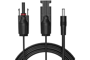 ALLPOWERS Cable de Extensión Solar 16AWG con conector hembra y macho MC-4 DC 5.5 mm x 2.1 mm/ 5.5 x 2.5 mm y 3.5x1.35 mm Herramientas de kit de adaptador solar para panel solar y generador portátil