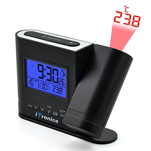 iTronics IR305BB Projektionswecker / Digital Tischuhr / Funkuhr mit Bewegungssensor und Temperaturanzeige - 2