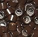 100PCS Silicone Lined Micro Rings/Beads for Hair Extensions Colour: Brown | Size: 4mm