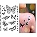 Pinkiou Pack of 6 Sheets Tattoo Stickers Lace Mehndi Temporary Tattoos Fashion Body Art Stickers (Black)