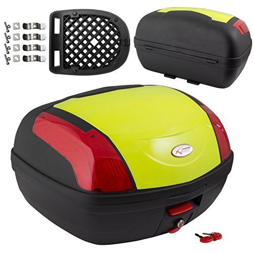A-Pro Top Case Box 46 LT Universal Quick Rlease Motorcycle Luggage Fluorescent High Vis