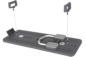 Dmuzsoih Pilates Reformer Machine Board Set - Upgraded Pilates Reformer Machine, Multifunctional Abdominal Board, Noiseless Automatic Rebound Roller Wheel Training Board With A Built-in Phone Holder