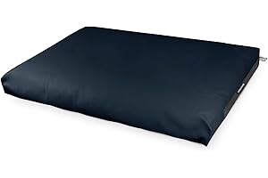 Happers Coussin Imperméable et Déhoussable pour Palette en Similicuir Bleu Fonçé 120x80x20