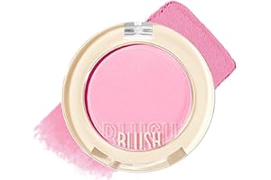 Blush rosa, matt lätt och ventilerande rouge, vattentät och svettbeständig makeup rouge för ögon, kinder och läppar, naturligt utseende, lämplig för olika hudtyper