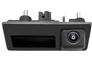 OBEST HD Caméra de Recul de Voiture per VW Audi MQB, 720P Vision Nocturne Recul Caméra Poignée Coffre per Audi 2017-2021 A5 A3 Q7 Q3 S3 VW Jetta Skoda Passat Touran Tharu Sagitar Lavida, IP67 Caméra