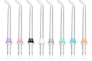 Reccisokz 8 pezzi Ricambio Punte Spruzzo Dentario Acqua Idropulsore Ugello Accessori per Waterpik idropulsore dentale e Altri Irrigatori Orali