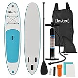 [in.tec] Stand Up Paddle Board Gonflable PVC Aluminium 305x71x10cm Turquoise