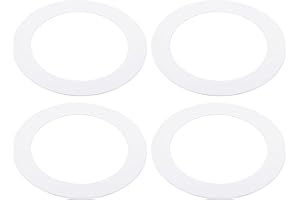 PATIKIL Goof Rings Inner Diameter 2.99", Outer Diameter 4.13", 4 Pcs Metal Goof Rings Cover Recessed Light Trim for Ceiling Wall Fixtures Can Lighting Down Light LED, Matte Finish White