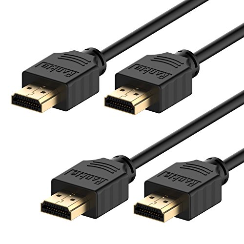 HDMI-Kabel, Rankie 2-Pack 0.9m Hochgeschwindigkeits-HDMI-Kabel Ethernet, 3D, und Audio-Return (Schwarz) - R1108O