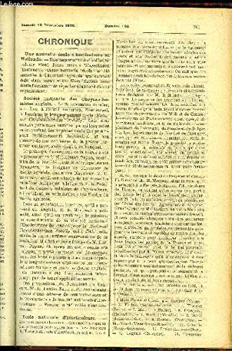 LE PETIT JARDIN ILLUSTRE N° 163 - Chronique ; La culture forcée des lilas en angleterre, H.J. Goemans ; De la plantation des corbeilles printanières avant ou après la saison hivernale, De Ryet ; La cochylis de la vigne, P. Noel ; Culture des Cycadées, Alb francais LE PETIT JARDIN ILLUSTRE N° 163 - Chronique ; La culture forcée des lilas en angleterre, H.J. Goemans ; De la plantation des corbeilles printanières avant ou après la saison hivernale, De Ryet ; La cochylis de la vigne, P. Noel ; Culture des Cycadées, Alb francais
