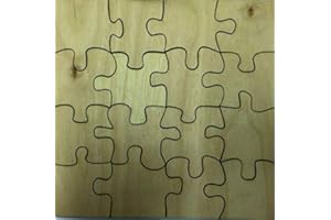 Derwent Laser Crafts 16 Piece Blank Wooden Jigsaw Puzzle - 3 sizes to choose from - ready to paint (40cm x 40cm)