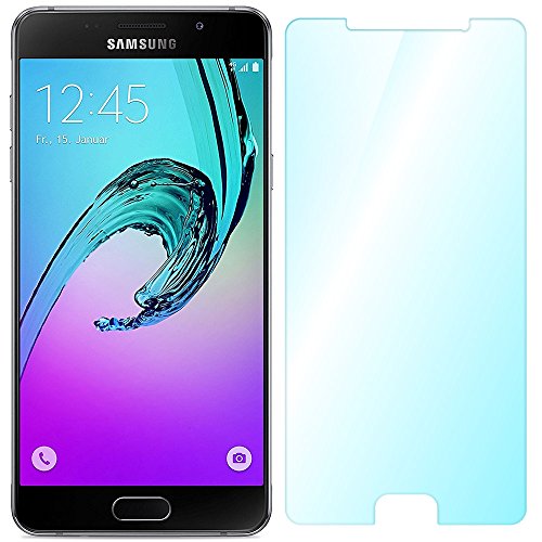 Samsung Galaxy A5 A510 (2016) Echt Glas Folie 2x Displayglas Echtglasfolie Schutzglas für Display extrem kratzfest 9H bruchsicheres Panzerglas selbstklebend tempered Glass Screen Protector perfekter Schutz Displayschutzfolie von UC-Express - 2