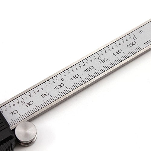 Drillpro LCD Digitaler Messschieber Schieblehre 150mm 6“ Profimessgerät für schnelles und genaues Messen + Etui Caliper - 4