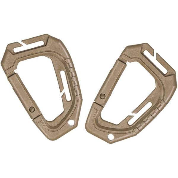 DWFEYOI 6 Stück Karabiner Kunststoff - Schwarze MOLLE Karabiner Für Outdoor