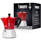 Bialetti - Moka Induction Coffee Maker, Suitable for all types of hobs, 6 Espresso Cups (280 ml), Red