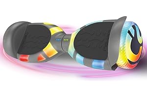 LEXGO HOVERBOARD MIRAGE GRY - Overboard Elettrico con Telaio in Acciaio, Ruote da 6,5'' e 2 motori Brushless da 200W - Hoverboard con velocità fino a 12km/h e Autonomia di 10km