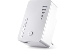 Devolo Repetidor WiFi AC Hasta 1200 Mbit/s, Amplificador de Malla, Punto de Acceso WLAN, Toma Con Conexión LAN Gigabit - Blanco