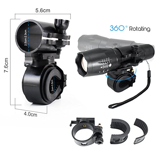 LIVHÒ | LED Fahrradbeleuchtung , Frontlicht und Rücklicht CREE – 3 Beleuchtungs modalität,Zoombarer,1000lm, Batterie inklusiv, Waterproof, Licht-Modi für Berg-Radfahren, Camping und täglichen Gebrauch - 2