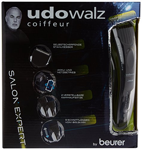 Udo Walz by Beurer HC4 100 Haarschneider (9 Schnittlängen mit 2 verstellbaren Kammaufsätzen, Akku- und Netzbetrieb) - 5