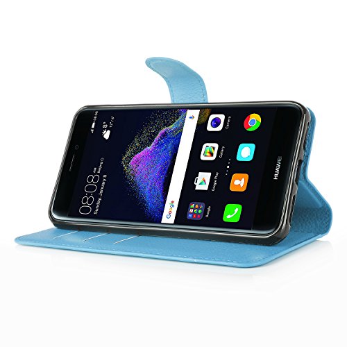 Huawei P8 Lite 2017 Hülle, IVSO Hohe Qualität Advanced Shock Absorption Technology Case Folio Tasche Cover für Huawei P8 Lite 2017 Smartphone (Für Huawei P8 Lite 2017, Blau) - 4