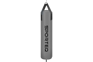 Sporteq Dyno Heavy Filled Punch Bag 3FT, 4FT & 5FT for All Ages & Genders | Boxing Martial Arts Kickboxing Muay Thai Karate | Home & Commercial Gym Use