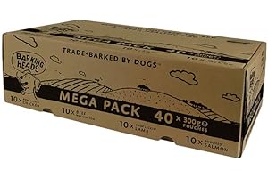 Barking Heads Wet Dog Food Pouches - Mega Variety Pack - Natural & Grain-Free with No Artificial Flavours Plus Added Vitamins & Minerals 40 x 300g