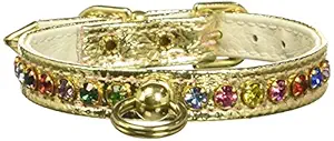 Mirage Pet Products No.26 Dog Collar, 10-inch, Gold